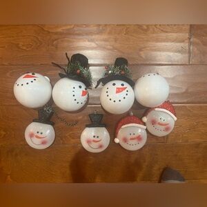 8 snowman inspired ornaments